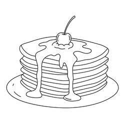 Dessin à colorier: Crepes (Alimentation et Nutrition) #220681 - Coloriages à Imprimer Gratuits