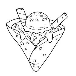 Dessin à colorier: Crepes (Alimentation et Nutrition) #220682 - Coloriages à Imprimer Gratuits