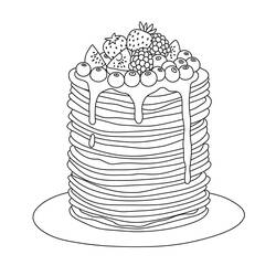 Dessin à colorier: Crepes (Alimentation et Nutrition) #220683 - Coloriages à Imprimer Gratuits