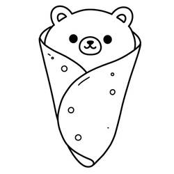 Dessin à colorier: Crepes (Alimentation et Nutrition) #220684 - Coloriages à Imprimer Gratuits