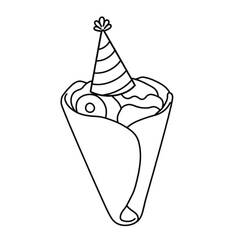 Dessin à colorier: Crepes (Alimentation et Nutrition) #220685 - Coloriages à Imprimer Gratuits