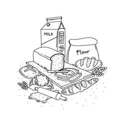 Dessin à colorier: Croissant (Alimentation et Nutrition) #206881 - Coloriages à Imprimer Gratuits