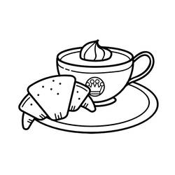 Dessin à colorier: Croissant (Alimentation et Nutrition) #206882 - Coloriages à Imprimer Gratuits