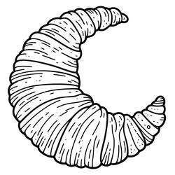 Dessin à colorier: Croissant (Alimentation et Nutrition) #206888 - Coloriages à Imprimer Gratuits
