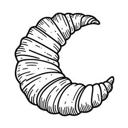 Dessin à colorier: Croissant (Alimentation et Nutrition) #206892 - Coloriages à Imprimer Gratuits