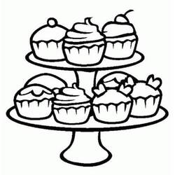 Dessin à colorier: Cupcake (Alimentation et Nutrition) #210582 - Coloriages à Imprimer Gratuits