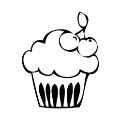 Dessin à colorier: Cupcake (Alimentation et Nutrition) #210583 - Coloriages à Imprimer Gratuits