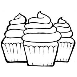 Dessin à colorier: Cupcake (Alimentation et Nutrition) #210593 - Coloriages à Imprimer Gratuits