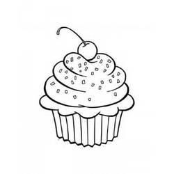 Dessin à colorier: Cupcake (Alimentation et Nutrition) #210596 - Coloriages à Imprimer Gratuits