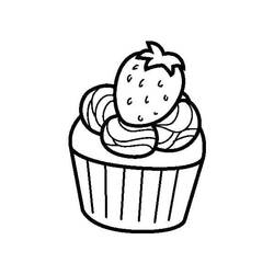 Dessin à colorier: Cupcake (Alimentation et Nutrition) #210597 - Coloriages à Imprimer Gratuits