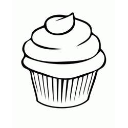 Dessin à colorier: Cupcake (Alimentation et Nutrition) #210605 - Coloriages à Imprimer Gratuits
