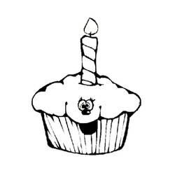 Dessin à colorier: Cupcake (Alimentation et Nutrition) #210607 - Coloriages à Imprimer Gratuits