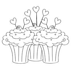 Dessin à colorier: Cupcake (Alimentation et Nutrition) #210612 - Coloriages à Imprimer Gratuits