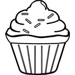 Dessin à colorier: Cupcake (Alimentation et Nutrition) #210617 - Coloriages à Imprimer Gratuits