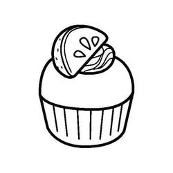 Dessin à colorier: Cupcake (Alimentation et Nutrition) #210618 - Coloriages à Imprimer Gratuits