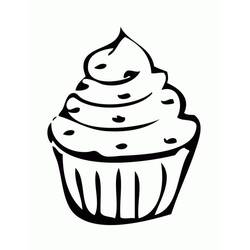 Dessin à colorier: Cupcake (Alimentation et Nutrition) #210619 - Coloriages à Imprimer Gratuits
