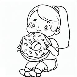 Dessins à colorier: Donut (Beigne) - Coloriages à Imprimer Gratuits