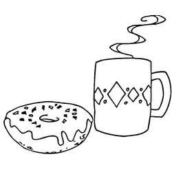 Dessin à colorier: Donut (Beigne) (Alimentation et Nutrition) #190509 - Coloriages à Imprimer Gratuits