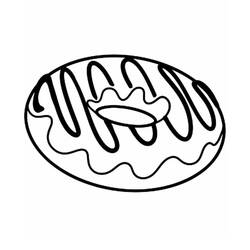 Dessin à colorier: Donut (Beigne) (Alimentation et Nutrition) #190511 - Coloriages à Imprimer Gratuits