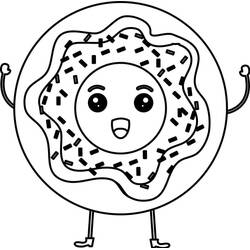 Dessin à colorier: Donut (Beigne) (Alimentation et Nutrition) #190514 - Coloriages à Imprimer Gratuits
