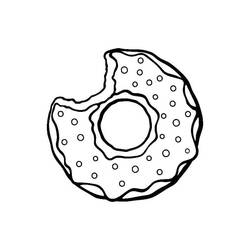 Dessin à colorier: Donut (Beigne) (Alimentation et Nutrition) #190515 - Coloriages à Imprimer Gratuits