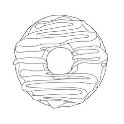 Dessin à colorier: Donut (Beigne) (Alimentation et Nutrition) #190516 - Coloriages à Imprimer Gratuits