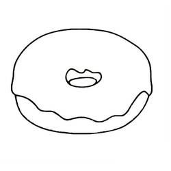 Dessin à colorier: Donut (Beigne) (Alimentation et Nutrition) #190518 - Coloriages à Imprimer Gratuits