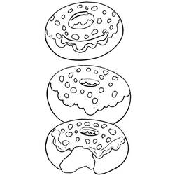 Dessin à colorier: Donut (Beigne) (Alimentation et Nutrition) #190523 - Coloriages à Imprimer Gratuits