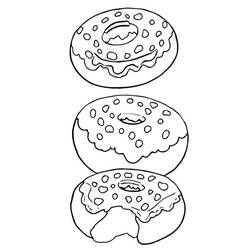 Dessin à colorier: Donut (Beigne) (Alimentation et Nutrition) #190524 - Coloriages à Imprimer Gratuits