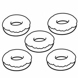 Dessin à colorier: Donut (Beigne) (Alimentation et Nutrition) #190525 - Coloriages à Imprimer Gratuits