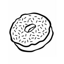 Dessin à colorier: Donut (Beigne) (Alimentation et Nutrition) #190529 - Coloriages à Imprimer Gratuits