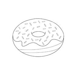 Dessin à colorier: Donut (Beigne) (Alimentation et Nutrition) #190532 - Coloriages à Imprimer Gratuits
