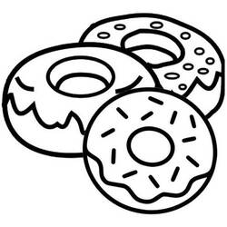 Dessin à colorier: Donut (Beigne) (Alimentation et Nutrition) #190533 - Coloriages à Imprimer Gratuits