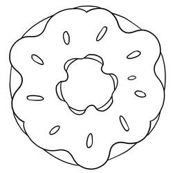 Dessin à colorier: Donut (Beigne) (Alimentation et Nutrition) #190536 - Coloriages à Imprimer Gratuits