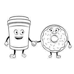 Dessin à colorier: Donut (Beigne) (Alimentation et Nutrition) #190538 - Coloriages à Imprimer Gratuits
