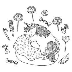 Dessin à colorier: Donut (Beigne) (Alimentation et Nutrition) #190539 - Coloriages à Imprimer Gratuits
