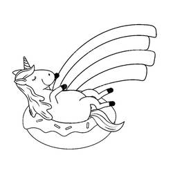 Dessin à colorier: Donut (Beigne) (Alimentation et Nutrition) #190540 - Coloriages à Imprimer Gratuits