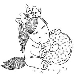 Dessin à colorier: Donut (Beigne) (Alimentation et Nutrition) #190541 - Coloriages à Imprimer Gratuits