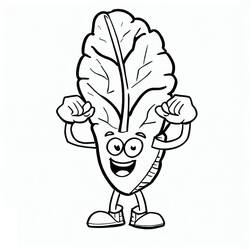 Dessin à colorier: Épinard (Alimentation et Nutrition) #187649 - Coloriages à Imprimer Gratuits