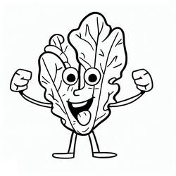 Dessin à colorier: Épinard (Alimentation et Nutrition) #187651 - Coloriages à Imprimer Gratuits