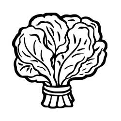 Dessin à colorier: Épinard (Alimentation et Nutrition) #187664 - Coloriages à Imprimer Gratuits