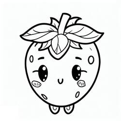 Dessin à colorier: Fraise (Alimentation et Nutrition) #186951 - Coloriages à Imprimer Gratuits