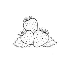 Dessin à colorier: Fraise (Alimentation et Nutrition) #186960 - Coloriages à Imprimer Gratuits