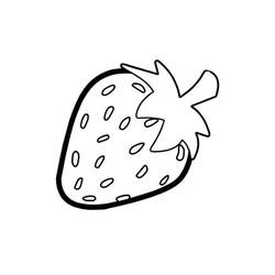 Dessin à colorier: Fraise (Alimentation et Nutrition) #186961 - Coloriages à Imprimer Gratuits
