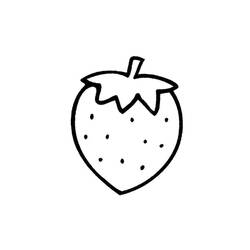 Dessin à colorier: Fraise (Alimentation et Nutrition) #186970 - Coloriages à Imprimer Gratuits