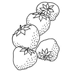 Dessin à colorier: Fraise (Alimentation et Nutrition) #186980 - Coloriages à Imprimer Gratuits