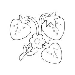 Dessin à colorier: Fraise (Alimentation et Nutrition) #186981 - Coloriages à Imprimer Gratuits