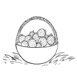 Dessin à colorier: Fraise (Alimentation et Nutrition) #186984 - Coloriages à Imprimer Gratuits
