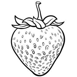 Dessin à colorier: Fraise (Alimentation et Nutrition) #186988 - Coloriages à Imprimer Gratuits