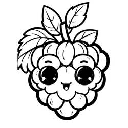 Dessin à colorier: Framboise (Alimentation et Nutrition) #214020 - Coloriages à Imprimer Gratuits